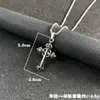 Collar para Hombre Europeo y Americano Colgante de Llama Retro Cruz Cadena de Suéter Hip-Hop Estudiante Joyería de Celebridad de Internet Venta al por Mayor