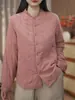 Abrigo de algodón grueso de invierno para mujer, casual, versátil, de corte holgado, adelgazante y cálido, tipo camisa
