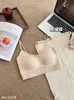 S22 # Base de maquillaje reafirmante sin costuras, lencería para mujer, sujetador de una pieza con copas fijas, cómodo y transpirable, con tirantes finos