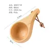 Madera de Nogal Taza Finlandesa Mini Taza de Senderismo Portátil Pequeña Taza de Madera Taza para Beber al Aire Libre Creativa Pequeña Taza de Té