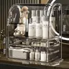 Caja de Almacenamiento para Cosméticos Escritorio Tocador A Prueba de Polvo Gran Capacidad Hogar Productos para el Cuidado de la Piel Lipstick Mascarilla Caja de Almacenamiento de Plástico