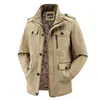 Chaqueta Americana Transfronteriza para Hombre Nueva de Algodón Puro Primavera y Otoño Casual Talla Grande Longitud Media Tendencia Marca Fabricante Suministro
