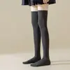 Calcetines de Algodón para Mujer Otoño e Invierno para Adelgazar la Pantorrilla con Micro-Presión, Moldeado Ligero, No Aprietan, Tubo Largo
