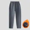 Pantalones de Chándal Azul Marino para Niños Otoño e Invierno Estudiantes de Primaria y Secundaria Pantalones de Uniforme Escolar Engrosados de Terciopelo para Niños y Niñas Pantalones Rectos Holgados