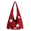 2026 Nuevo Bolso Tote con Bordado de Cielo Estrellado Estilo Coreano para Estudiantes Mujeres, Bolso de Mano Sencillo para el Trabajo y la Clase
