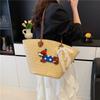 Bolso de Paja para Mujer de Gran Capacidad 2025 Nuevo Vacaciones Playa Bolso de Paja Tejido Bolso Balde para Viaje Bolso Tote Cesta de Verduras