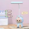 Lámpara de Mesa de Dibujos Animados Labubu para Dormitorio, Escritorio, Mesita de Noche, Carga USB, Habitación Infantil, Luz Nocturna para Dormir, Regalo para Eventos