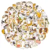 50 piezas pegatinas de gato de tinta pegatinas de gato cuaderno Diario patineta maleta taza de agua pegatinas de graffiti impermeables