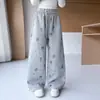 Pantalones Anchos con Estampado de Dibujos Animados para Niñas Otoño 2026 Nuevos Sueltos Casuales Largos Adecuados para Uso al Aire Libre Moda Primavera y Otoño