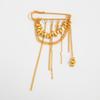 Broche de Corrente de Metal com Franja Estilo Ins Europeu e Americano, Tornozeleira Designer com Rebites de Cascalho para Encurtamento e Decoração