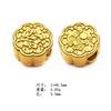 Ouro areia gota óleo laço ovo colorido contas de furo grande acessórios de frutas chapéu de coelho rato caractere fu contas de barril pulseira com contas