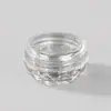 Pequena Garrafa Transparente em Formato de Diamante, Garrafa para Armazenamento com Glitter, Frasco para Acessórios de Nail Art, Formato de Diamante