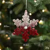 Adornos Navideños Transfronterizos Creativos Nieve Navideña Reno Decoraciones Colgantes Nórdico Lujo Ligero Decoraciones de Terciopelo Suministros Navideños