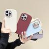 Capa de celular com anel de lente galvanizada de macaron de cor sólida para menina gordinha para iPhone 15 14 13 capa protetora