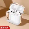 Funda Protectora Popular Transparente con Hebilla de Cierre para AirPods 4, Pro 2 Funda Suave, Auriculares Bluetooth de 3ª Generación, Anticaídas