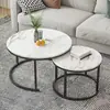 Mesa de centro, minimalista e moderna, adequada para apartamentos pequenos, design moderno e luxuoso, tamanho pequeno, ideal para quartos, pequena mesa redonda para salas de estar, e como mesa de jantar para uso doméstico