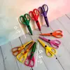 Tesouras de renda externas personalizadas para fabricantes 6 polegadas cabo de borracha aço inoxidável transparente material de escritório Tesouras Tesouras em estoque