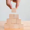 Venta al por mayor en stock Bloques Cuadrados de Madera de Pino Juguetes DIY para Niños Bloques de Construcción de Troncos Materiales Didácticos de Matemáticas Bloques de Madera Rectangulares