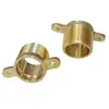 Flange de Soquete com Rosca Macho de Latão com Orelhas Rosca Externa Direta Borda d'Água Junta Única Rosca Macho Fabricante de Flange de Cobre