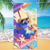 2026 Atacado Transfronteiriço Desenho Animado Fofo Stitch Toalha de Praia Temu Dropshipping Toalha de Banho Infantil Toalha de Secagem Rápida Absorvente