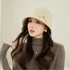 2025 Gorro de Lana Grueso Casual Otoño e Invierno para Mujer Cálido de Moda Versátil Nuevo Gorro de Punto Venta al por Mayor Transfronteriza