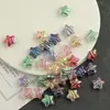 Cuentas Acrílicas Pequeñas Sueltas de Color Galvanizado con Diseño de Onda de Agua Tridimensional y Estrella para Cadena de Teléfono Móvil Hecha a Mano DIY, Accesorios de Joyería con Cuentas