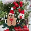 Lindo muñeco de nieve de lana de fieltro navideño transfronterizo, hombre de jengibre, lunares, decoración para árbol de Navidad, cabeza de alce, lindos accesorios pequeños