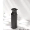 Vaso Minimalista Nórdico Criativo de Cerâmica Preta para Flores Secas Decoração de Arranjo de Flores para Mesa de Casa Sala de Estar Recipiente Hidropônico para Flores
