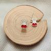 Agujas de Plata 925 Estilo Japonés y Coreano Aretes de Navidad Muñeco de Nieve Reno Mini Aretes Árbol de Navidad Dulce Lindo Mujeres Regalo de Vacaciones