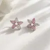Nuevos Pendientes de Borlas con Pedrería, Diseño de Mariposa y Flor, Perlas S925 como Cierres, Pendientes Largos Elegantes y con Estilo que Hacen que el Rostro Parezca Más Delgado