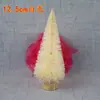 Decoración transfronteriza árbol de Navidad pequeño seda de sisal torre de nieve azul verde dorado y plateado rojo adornos para árbol de Navidad mini 3-