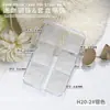 Japonesas uñas pequeñas bolitas de acero mini metal 6 rejillas caja set mixto oro y plata negro gun metal bolitas redondas pequeñas joyería para uñas al por mayor