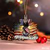 Adornos colgantes para coches militares estadounidenses transfronterizos, botas militares personalizadas, decoración navideña patriótica, regalos para veteranos, colgante