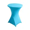 Directo del fabricante: fundas de mesa elásticas para cóctel de poliéster-spandex para bodas, banquetes, hoteles y exposiciones