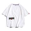 Camiseta de manga corta japonesa para hombre, de verano, fina, de talla grande, holgada, de marca de moda, de lino, de media manga, para estudiantes.