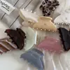 Presilha de Cabelo em Acetato com Textura de Geleia Coreana, com Toque de Luxo Francês para Penteados Semi-Presos e Coques, Acessório de Cabelo Tipo Pinça Tubarão