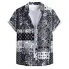 Camisa Havaiana Masculina Versátil Nova Tendência da Moda Verão Manga Curta Estampa Digital 3D Camisa de Férias Amazon