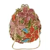 Bolsa de Mão Nova Flor Diamante Bolsa de Festa Recorte Diamante Caixa Rígida Clutch Bolsa Feminina Vestido de Banquete Bolsa de Festa