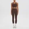 Conjunto de yoga racerback de sensación desnuda transfronterizo nuevo alta elasticidad transpirable deportivo casual ropa exterior conjunto de fitness mujer