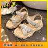 2025 Novo Verão Roupa Exterior Moda Saia Sandálias Femininas Viagem Casual Sola Grossa Sola Macia Sapatos de Praia Que Não Cansam os Pés