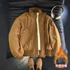 Jaqueta Masculina Tendência Gola Alta Outono Inverno 2026 Novo Estilo Fashionável Alta Qualidade Casual Jovem Simples Estilosa Jaqueta de Trabalho