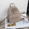 Mochila de Mujer Piel Genuina 2025 Nueva Moda Capa Superior Piel de Vaca Bolso Gran Capacidad Mochila de Viaje Simple Moderna