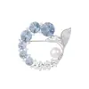 Broche de Perla con Cola de Sirena, Broche de Cristal Exquisito y Moderno de Alta Gama para Mujer, Pin de Diseño de Nicho, Accesorio para Traje