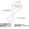 Pulsera de Dedo con Cadena Integrada en Forma de O de Doble Capa Ligera, Acero Inoxidable Chapado en Oro, Estilo Europeo y Americano, Versátil para el Trayecto Diario, Accesorio Adelgazante