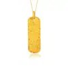 Collar Colgante de Hielo Triturado de la Fortuna Estilo Nuevo para Hombres y Mujeres, Pequeña Barra de Oro Brillante Riqueza y Fortuna Collar CNC