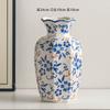 Vaso Cerâmico Azul e Branco de Porcelana Chinesa High-End Retrô para Entrada Decoração de Arranjo de Flores para Sala de Estar Ornamentos Flores Hidropônicas