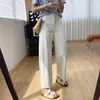 Jeans Cropped Super Finos de Tencel Lyocell com Toque Fresco, Cintura Alta Emagrecedor para Mulheres, Estilo Fino de Verão, Adequado para Corpo em Formato de Pera