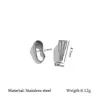 Fecho de Pingente em Aço Inoxidável, Fecho de Pingente Ajustável, Superfície Lisa com Padrão Embossado, Fecho Conector DIY, Acessórios para Joias