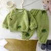 Traje cálido para niños, nuevo invierno y otoño, forro polar para bebés, ropa de casa gruesa para niñas, pijamas para niños, ropa para niños al por mayor