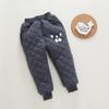 Calça Comprida Infantil 2025 Versão Coreana Cão Azul Calça de Algodão para Meninas Leggings Quentes de Inverno Outono e Inverno Engrossada Pode Ser Usada por Fora Calça Infantil